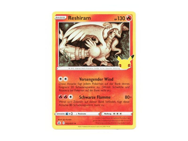 Reshiram 002/025 - Holo Rare - DE - BattleofCards